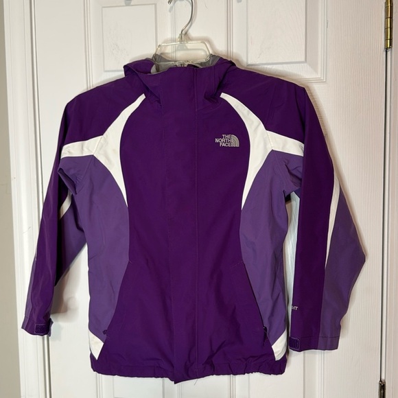 The North Face Hyvent Girls Purple Hoodie Coat Jacket -Size M (10-12) - Picture 1 of 6